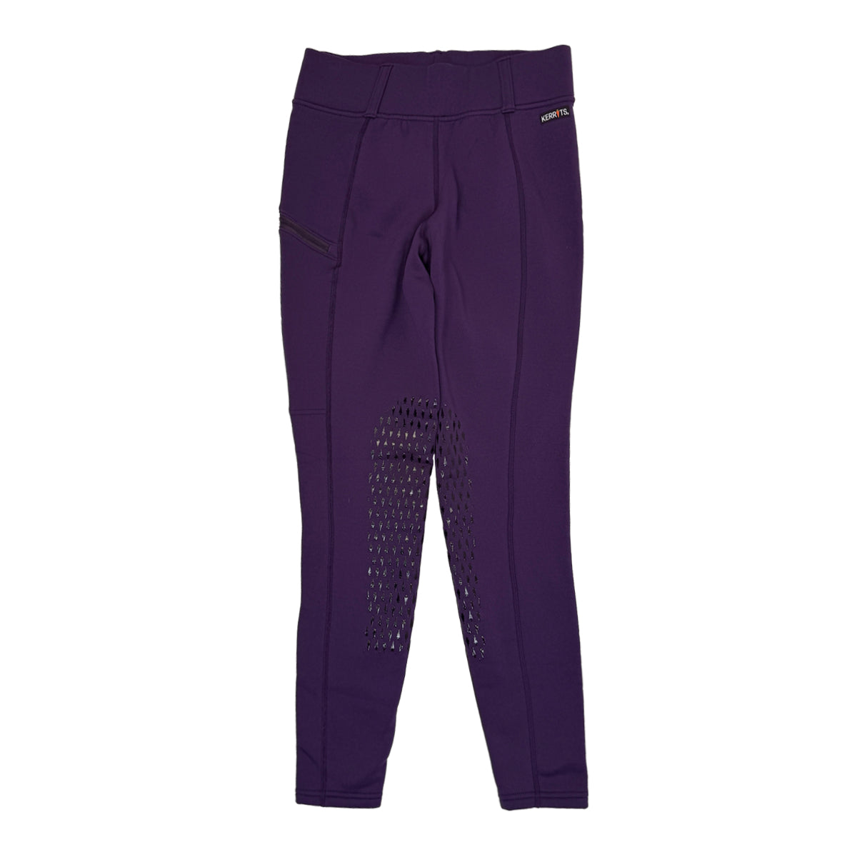 Kerrits &#39;Power Stretch&#39; Knee Patch Pocket Tights in Royal Purple - Women&#39;s  Medium