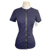 Front of Cavalleria Toscana 'Tech Tape' Competition Shirt in Navy - Women's Large
