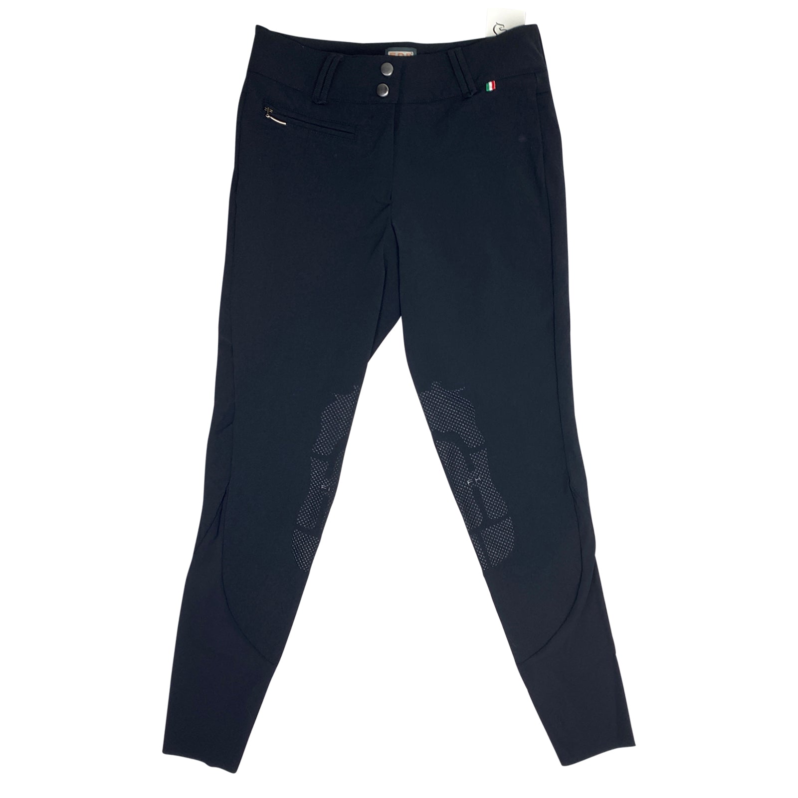 Front of For Horses 'Emma' Breeches in Black