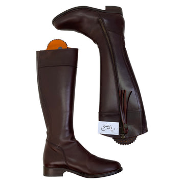 Fairfax & Favor 'The Regina' Boots in Mahogany Leather - Women's EU 40 (US 9.5)