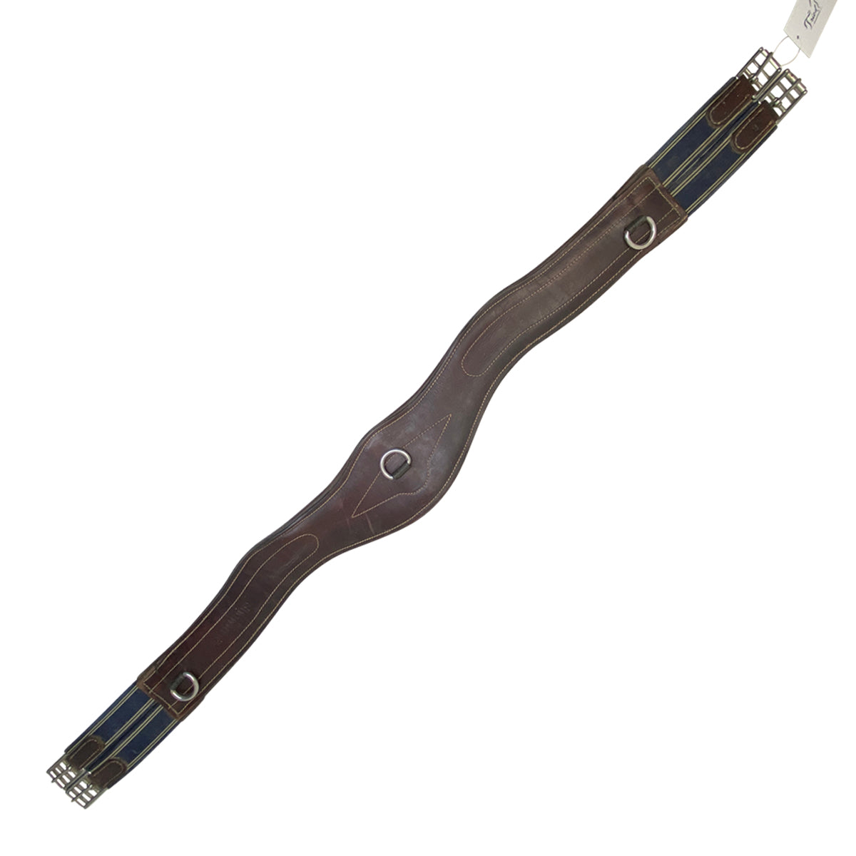 Showmark Fancy Stitched Overlay Girth in Brown