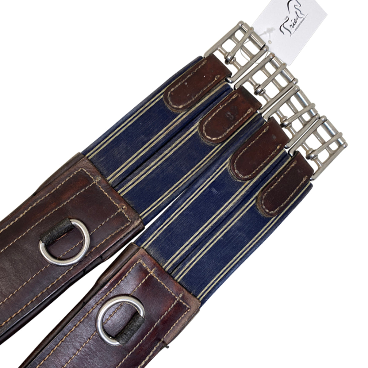 Showmark Fancy Stitched Overlay Girth in Brown