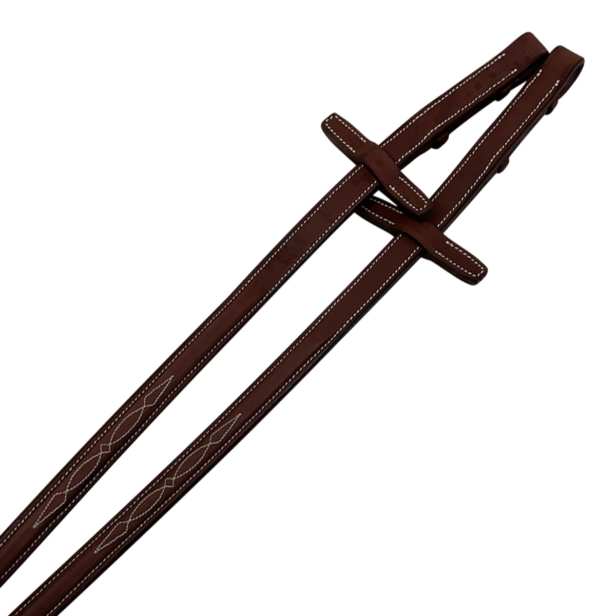 CWD Fancy Raised Reins in Brown
