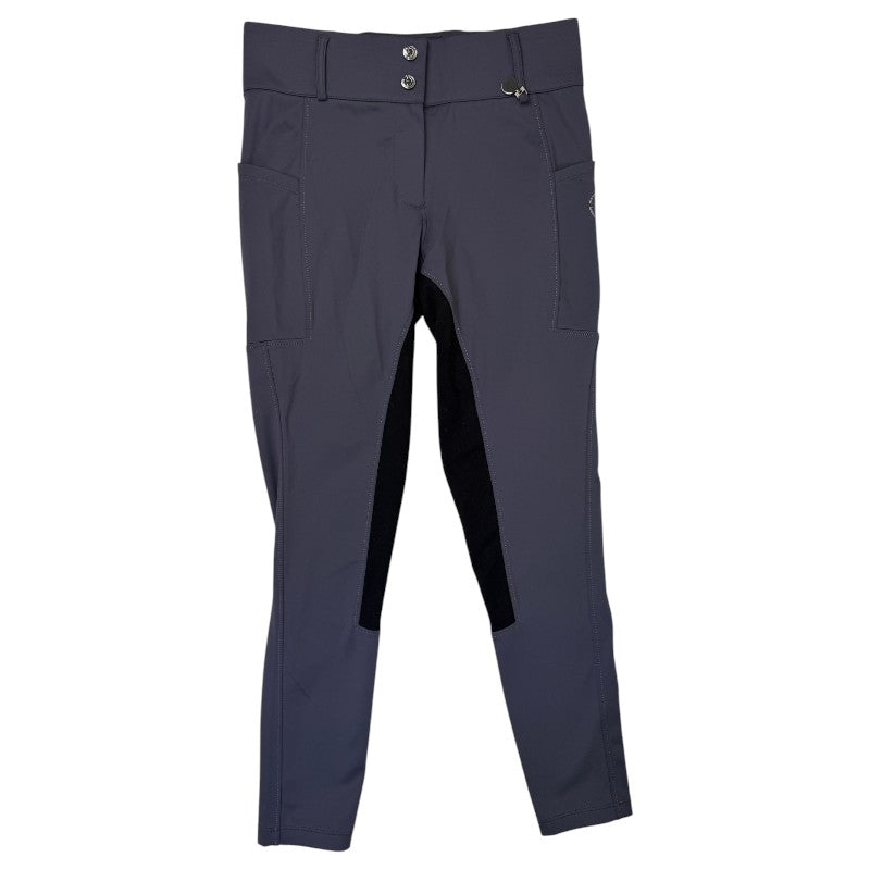 Sync 'Euro Suede' Full Seat Breeches in Grey/Black Suede