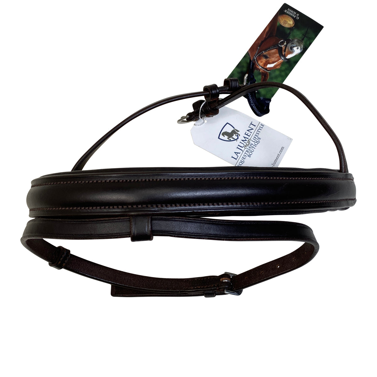 Passier Exchangeable Noseband with Flash Strap in Brown