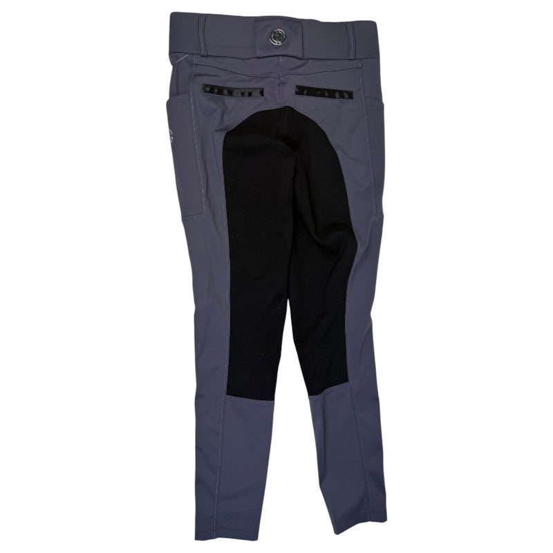 Sync 'Euro Suede' Full Seat Breeches in Grey/Black Suede