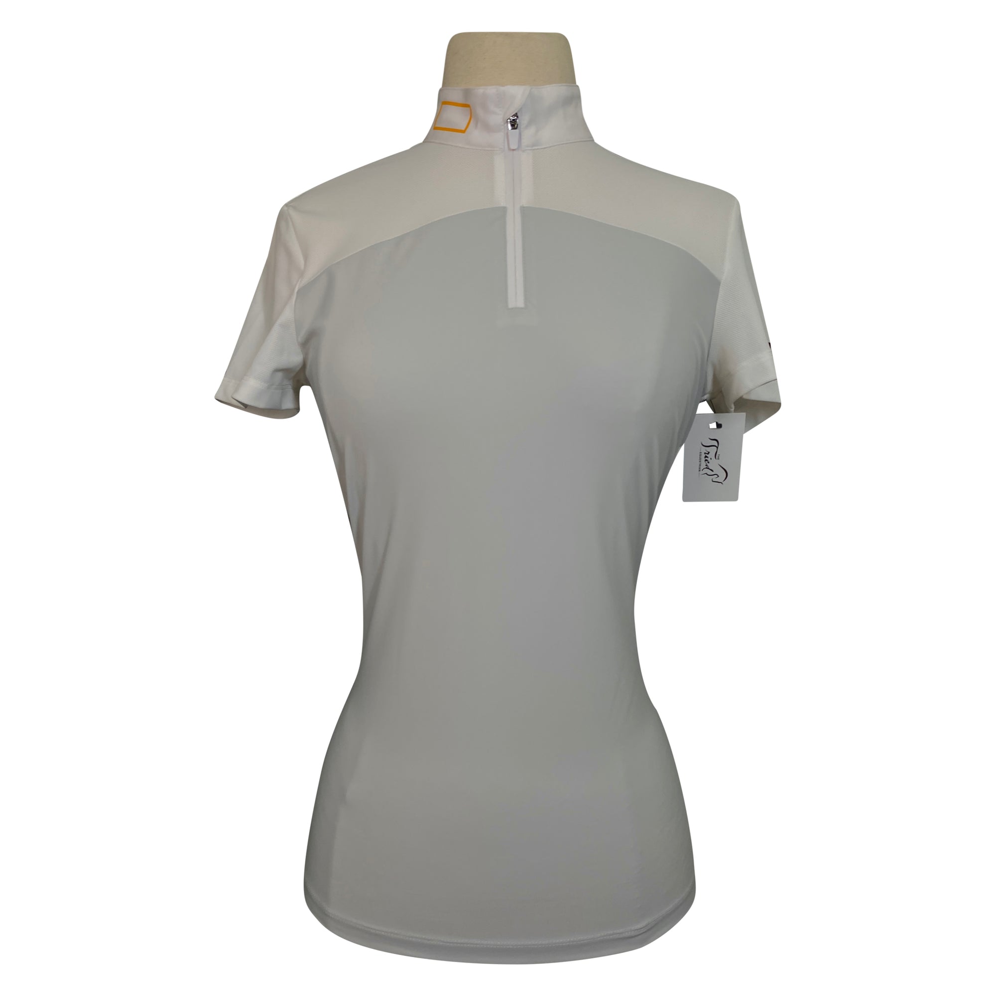 Rider's Gene Competition Polo in White / Grey