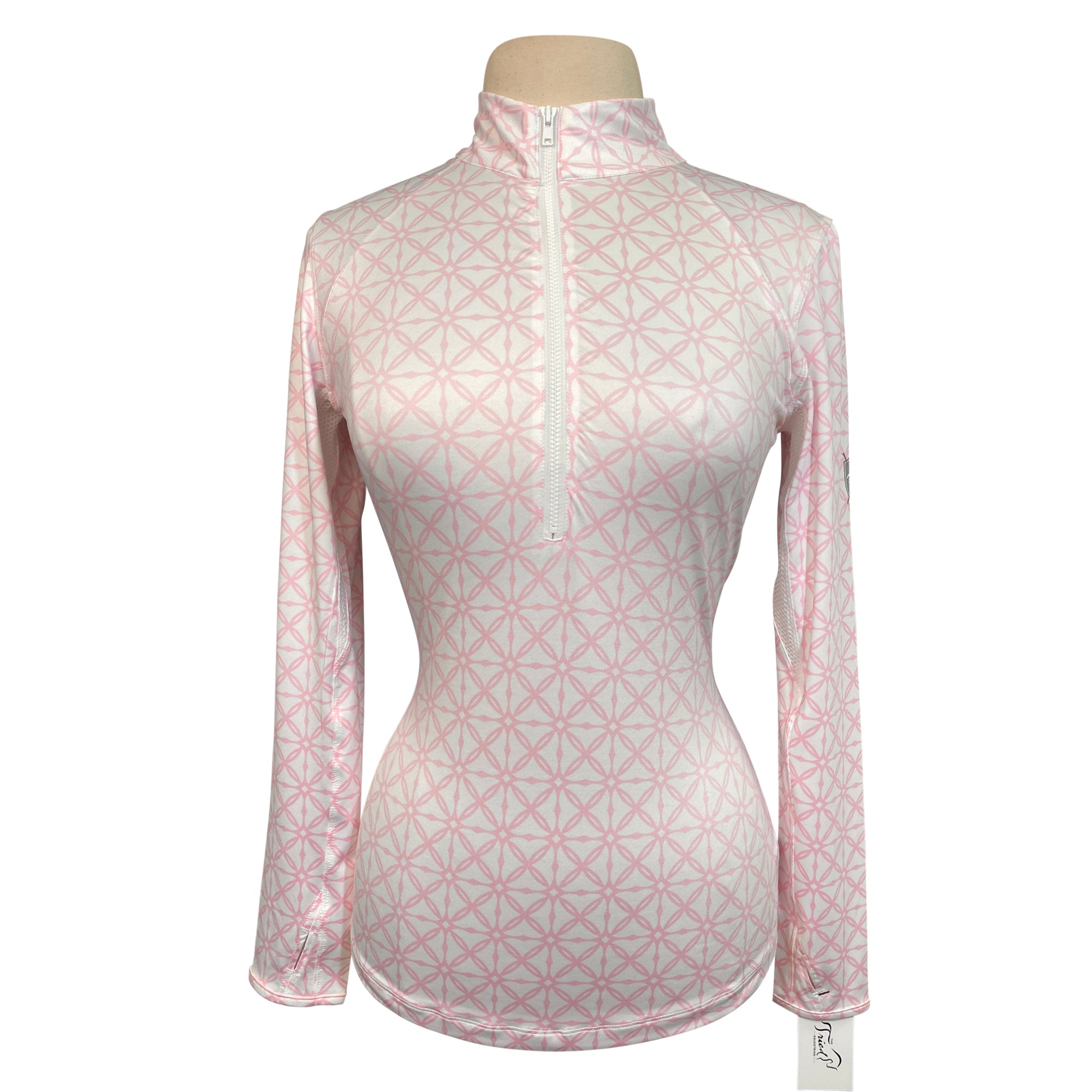 Goode Rider Long Sleeve 1/2 Zip Shirt in Pretty in Pink
