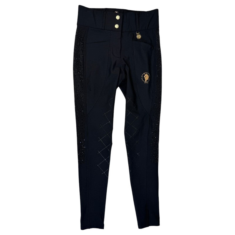 Sync Equestrian Dragon Rhinestone Breeches in Black