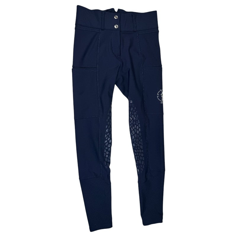 Sync Equestrian Dragon Rhinestone Breeches in Navy