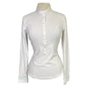 Front of Horse Pilot 'Aerolight' Long Sleeve Show Shirt in White - Women's Large