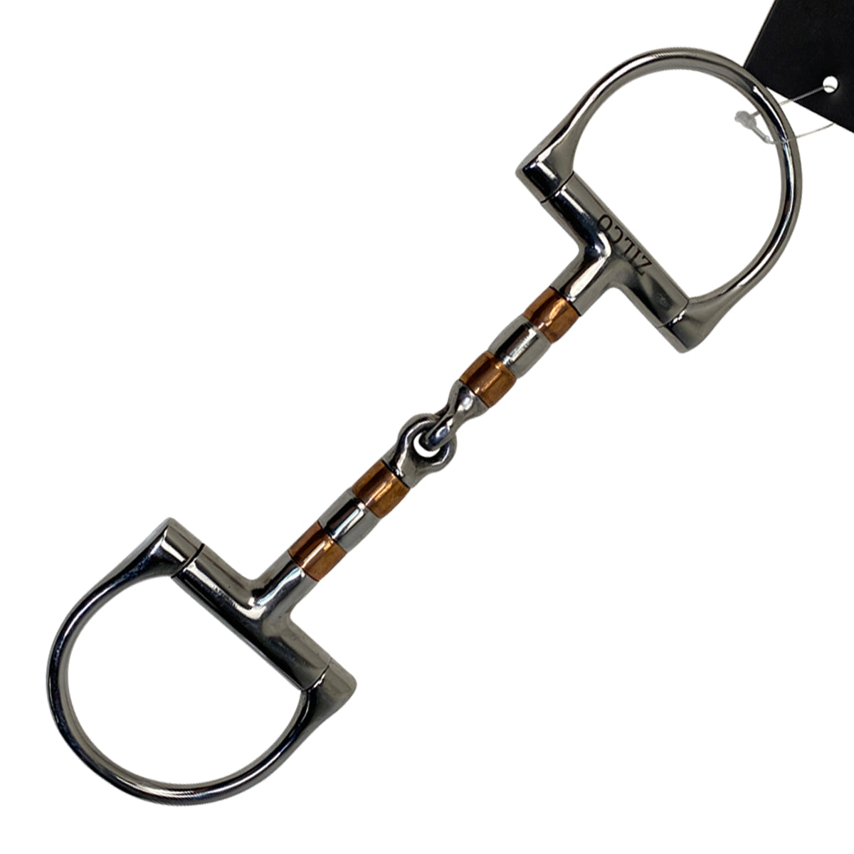 Copper Roller Dee Ring Snaffle Bit in Stainless Steel/Copper