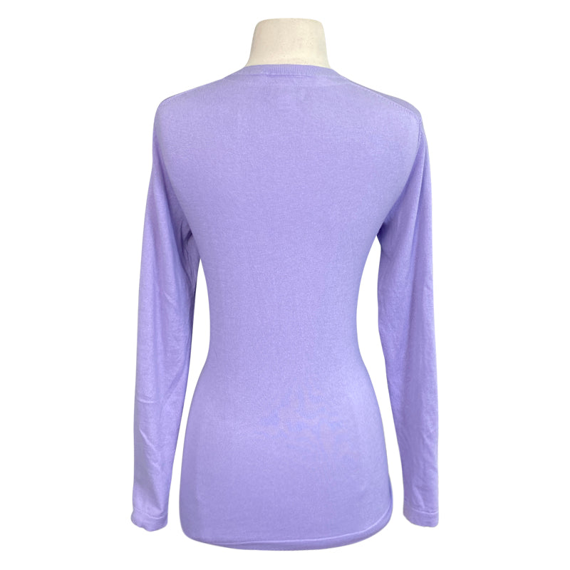 Dover Saddlery Perfect V-Neck Sweater in Lilac