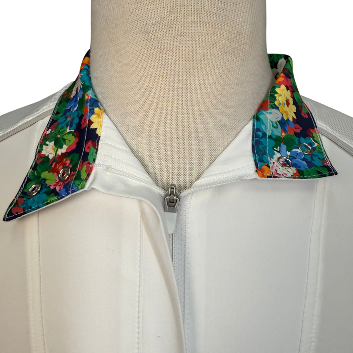 Chestnut Bay SkyCool® 'Liberty' Youth Long Sleeve Show Shirt in White/Floral 