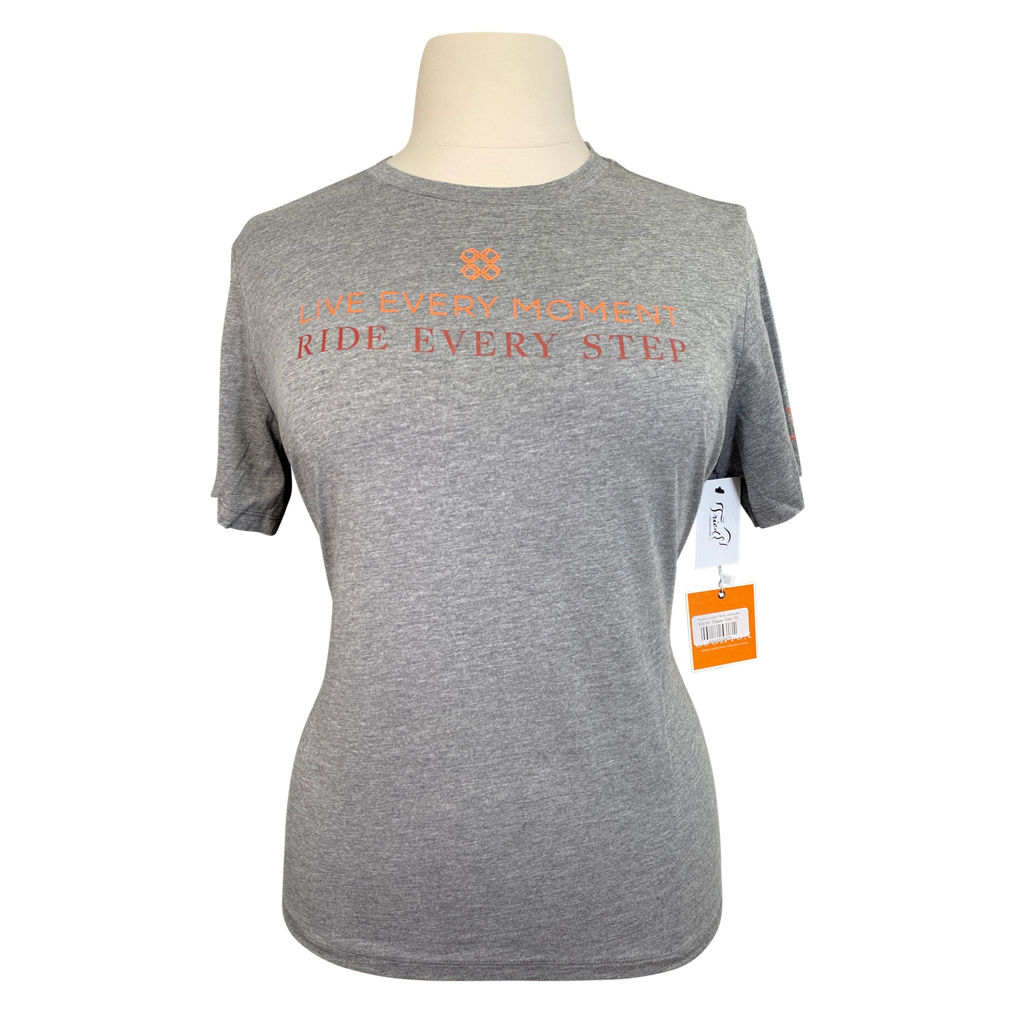 Oughton Live Every Moment T-Shirt in Dapple Grey