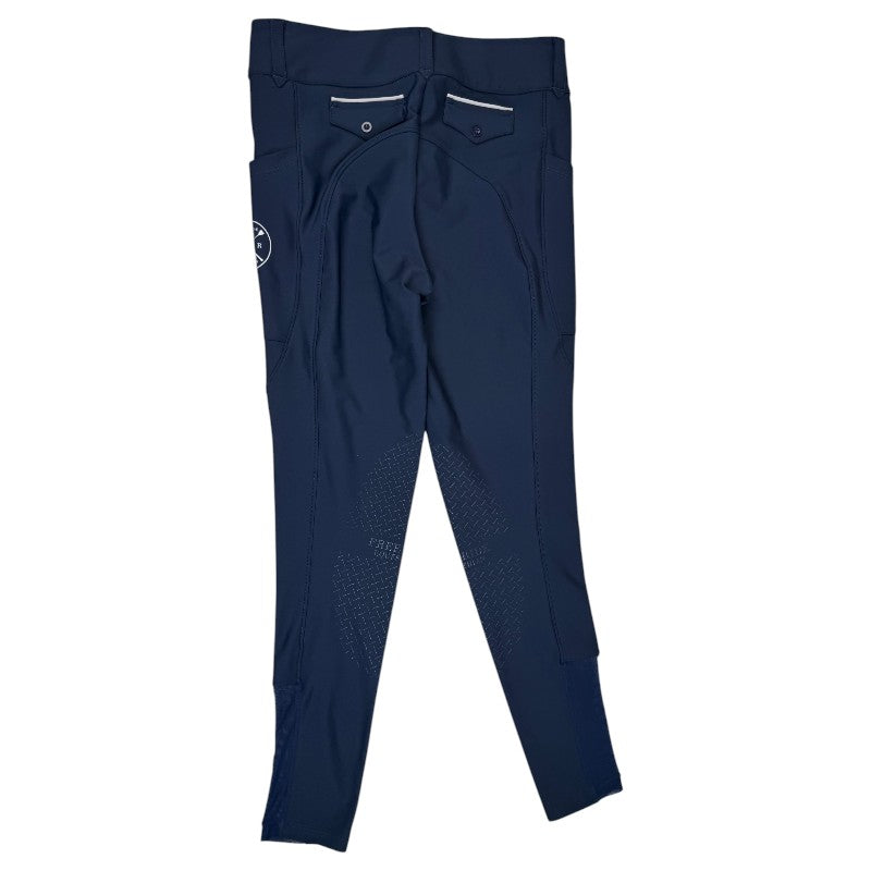 Free Ride Equestrian 'Lux' Knee Grip Breeches in Navy