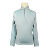 Front of Chestnut Bay Performance Rider SkyCool® Long Sleeve Youth Shirt in Silver Blue - Children's Small