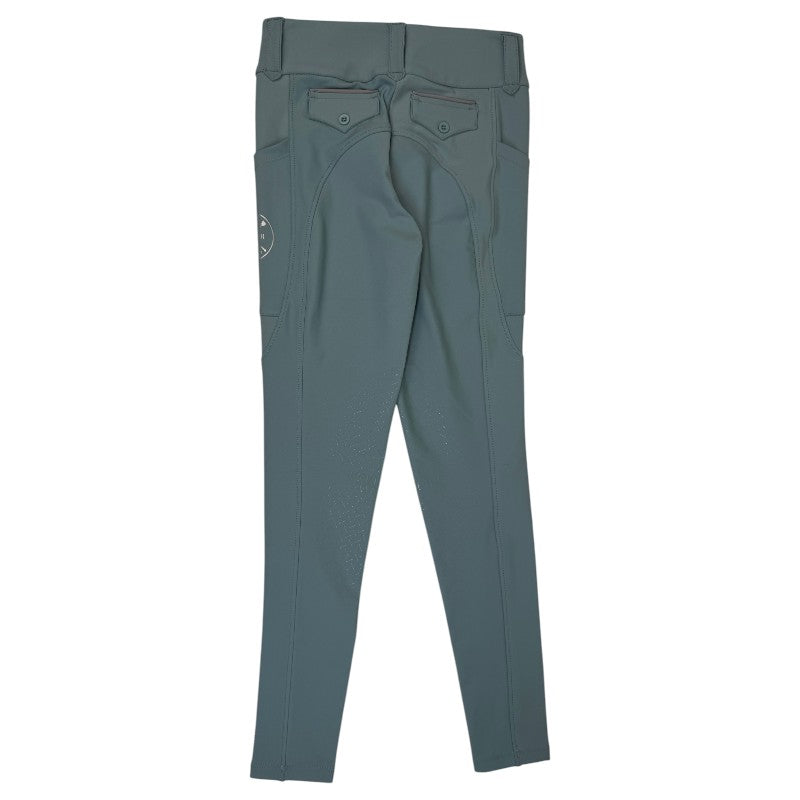 Free Ride Equestrian 'Lux' Knee Patch Breeches in Beachy Green