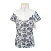 Belle & Bow Short Sleeve Show Shirt in White/Ocala Print
