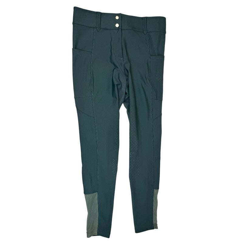 Free Ride Equestrian 'Lux' Full Seat Breeches in Forest Green