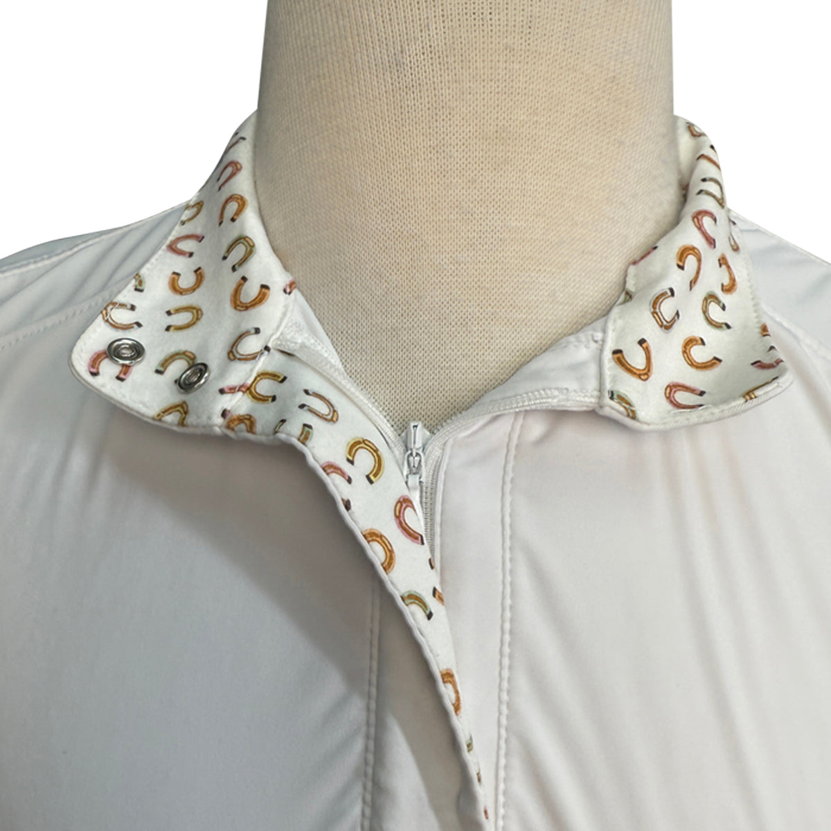 RJ Classics &#39;Brynn Jr&#39; Short Sleeve Show Shirt in White/Pastel Horseshoes
