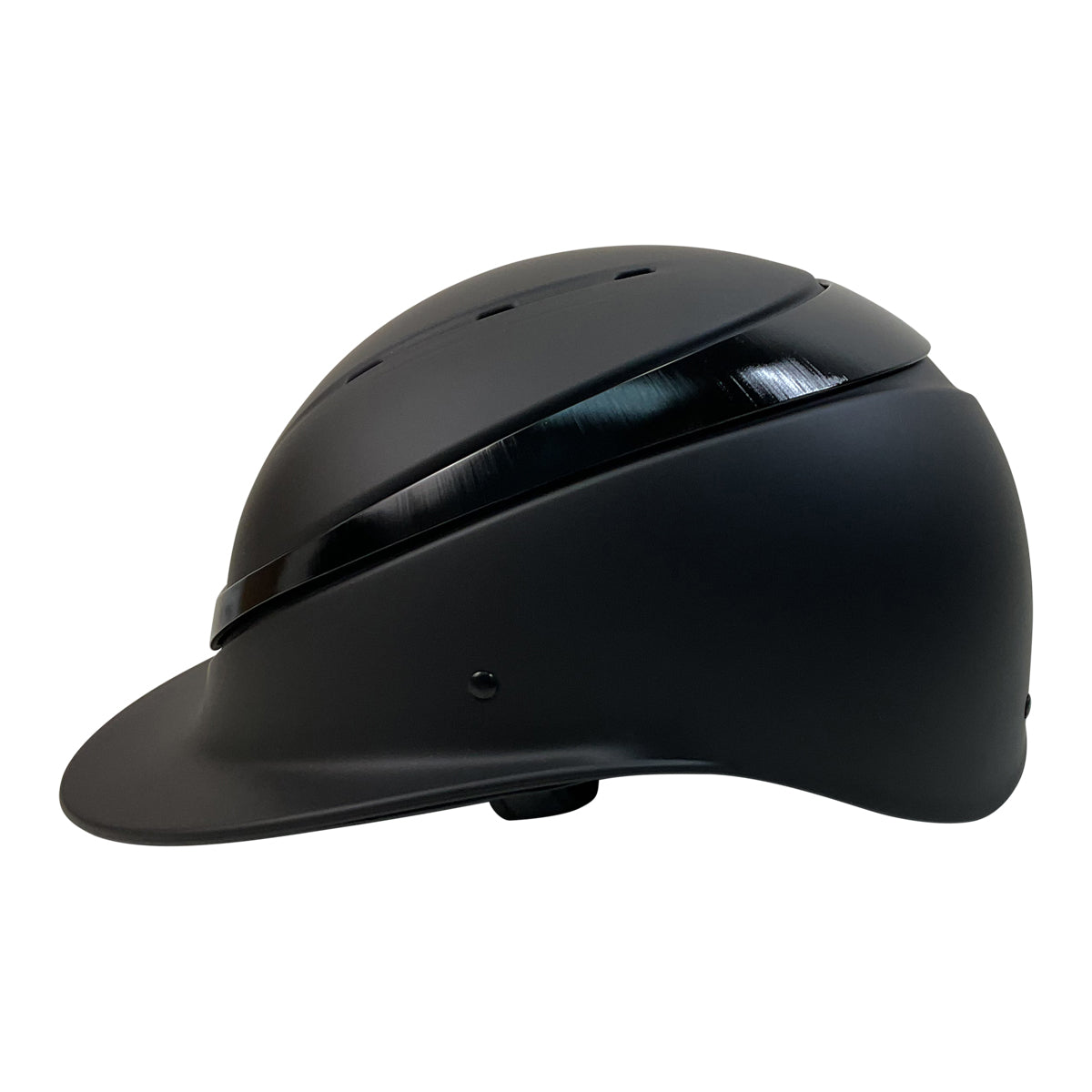Charles Owen 'Luna' Wide Peak Helmet in Black Matte/Black Gloss 