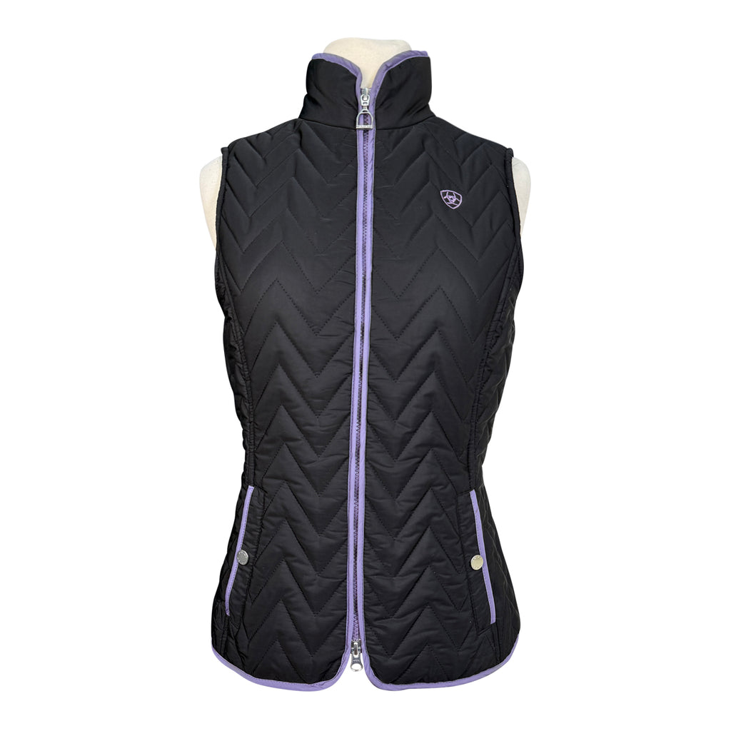 Ariat 'Ashley' Insulated Vest in Black/Purple