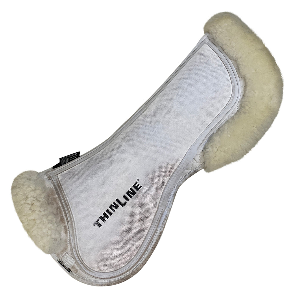 ThinLine Full Sheepskin Trifecta Half Pad in White - Medium
