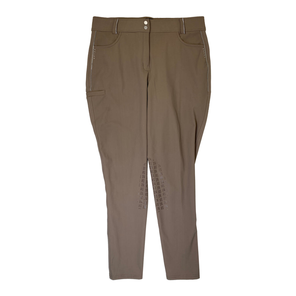 BR Equestrian 'Dionne' Full Seat Breeches  in Taupe Grey