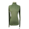 Arista 1/4 Zip Riding Shirt in Olive Green 
