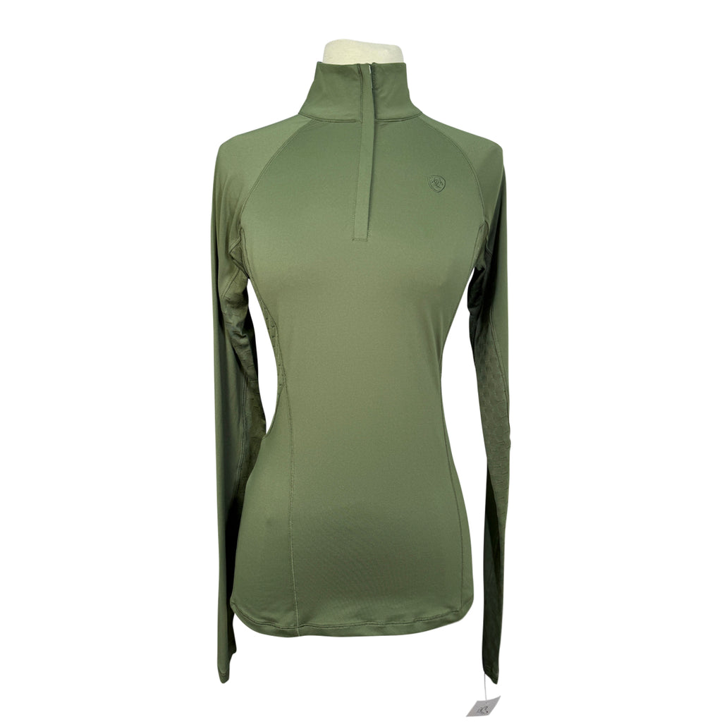 Arista 1/4 Zip Riding Shirt in Olive Green 