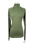 Arista 1/4 Zip Riding Shirt in Olive Green 