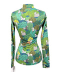 Espoir Quarter Zip Sun Shirt in Enchanted Forest