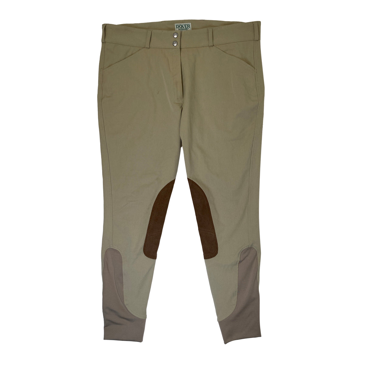 Dover Saddlery Wellesley Classic Piped Knee-Patch Breech in Tan