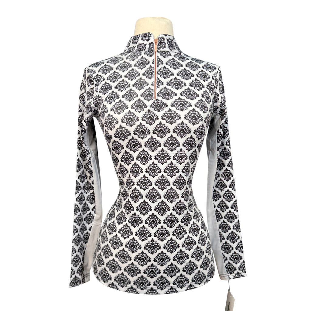 Equine & Design 'Sarah' Shirt in Black Horse Damask