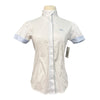 AA Platinum Short Sleeve Show Shirt in White/Light Blue