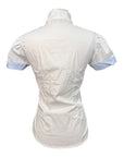 AA Platinum Short Sleeve Show Shirt in White/Light Blue