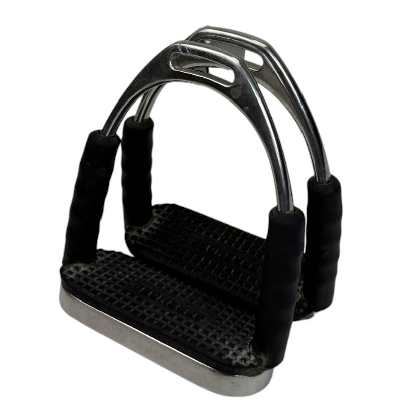 Herm Sprenger 'System-4' Stirrup Irons in Stainless Steel/Black