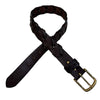 Horse|Man Italy Leather Braided Belt in Brown