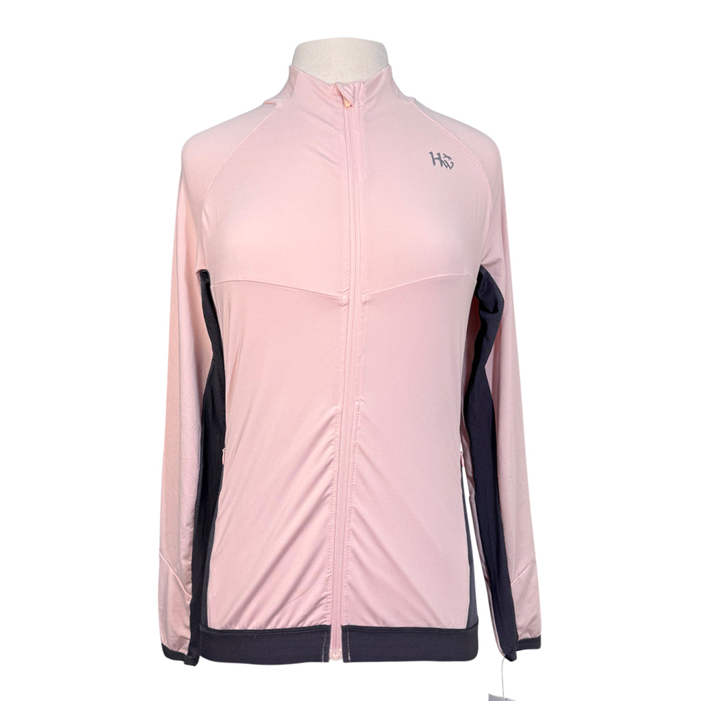 Horseware 'Lana' Technical Full Zip Top in Rosewater/Charcoal - Women's Small