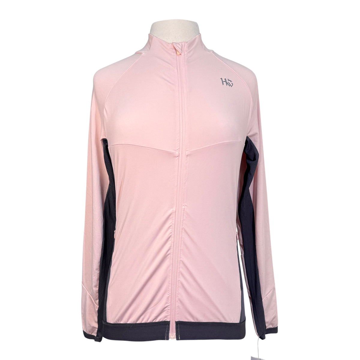 Horseware 'Lana' Technical Full Zip Top in Rosewater/Charcoal - Women's Small