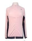 Horseware 'Lana' Technical Full Zip Top in Rosewater/Charcoal - Women's Small