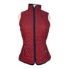 Ariat 'Ashley' Insulated Vest in Burgundy/Fox Hunting - Women's Small