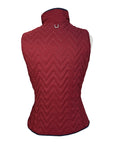 Ariat 'Ashley' Insulated Vest in Burgundy/Fox Hunting - Women's Small