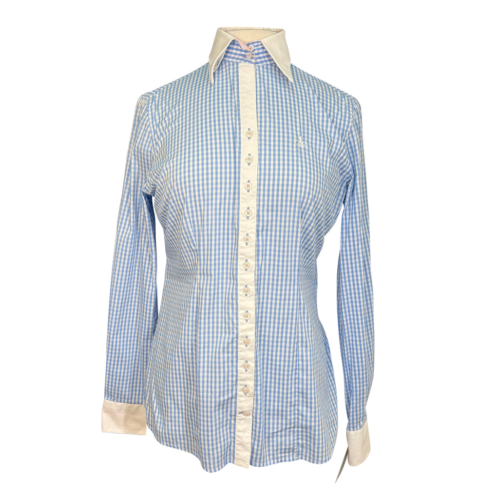 Fior Da Liso Marit Shirt in Blue Plaid 