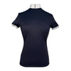 Cavalleria Toscana Mesh Top Competition Polo in Navy