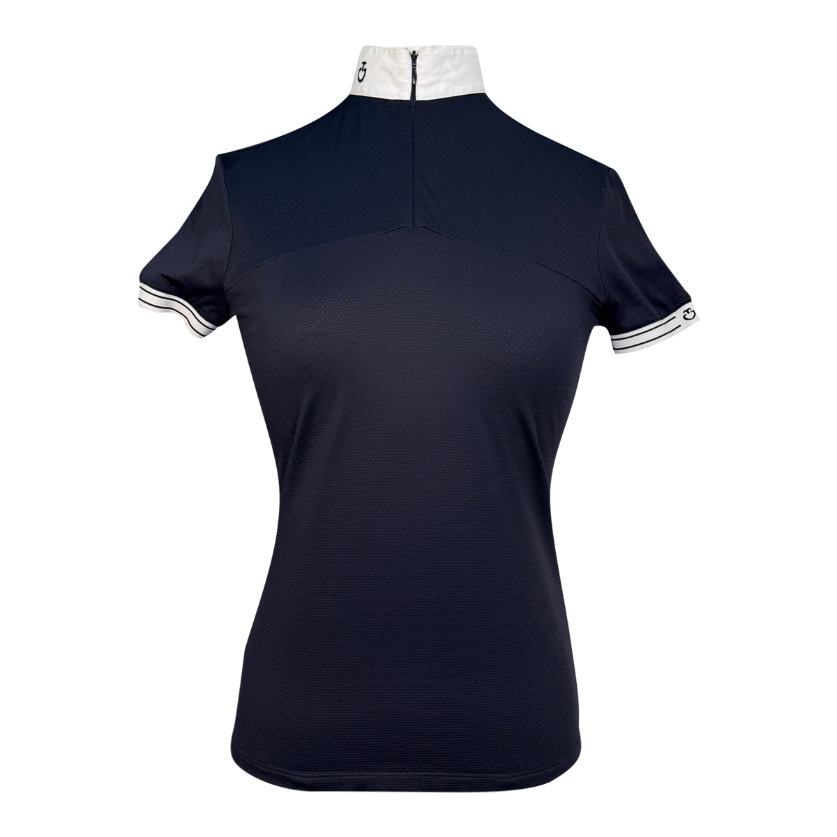 Cavalleria Toscana Mesh Top Competition Polo in Navy