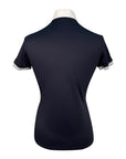 Cavalleria Toscana Mesh Top Competition Polo in Navy