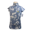 Kastel Cap Sleeve Shirt in Denim Floral