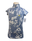 Kastel Cap Sleeve Shirt in Denim Floral